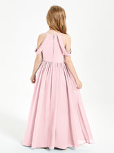Robes de Demoiselle d'Honneur Junior à Hors de l'Épaule de Rêve Rose Pâle