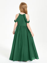 Robes de Demoiselle d'Honneur Junior à Hors de l'Épaule de Rêve Vert Foncé