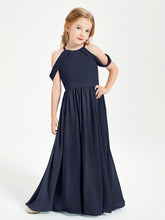 Robes de Demoiselle d'Honneur Junior à Hors de l'Épaule de Rêve Bleu Marine