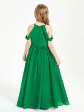 Robes de Demoiselle d'Honneur Junior à Hors de l'Épaule de Rêve Emeraude