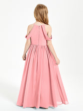 Robes de Demoiselle d'Honneur Junior à Hors de l'Épaule de Rêve Flamant