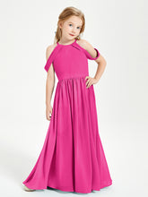 Robes de Demoiselle d'Honneur Junior à Hors de l'Épaule de Rêve Fuchsia