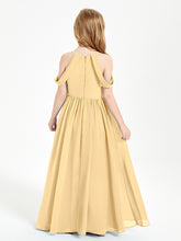 Robes de Demoiselle d'Honneur Junior à Hors de l'Épaule de Rêve Or