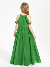 Robes de Demoiselle d'Honneur Junior à Hors de l'Épaule de Rêve Vert