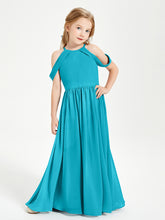 Robes de Demoiselle d'Honneur Junior à Hors de l'Épaule de Rêve Jade