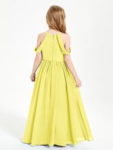 Robes de Demoiselle d'Honneur Junior à Hors de l'Épaule de Rêve Citron