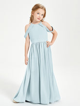 Robes de Demoiselle d'Honneur Junior à Hors de l'Épaule de Rêve Brume