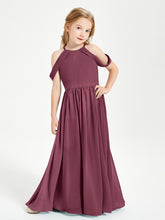 Robes de Demoiselle d'Honneur Junior à Hors de l'Épaule de Rêve Mûre