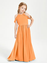 Robes de Demoiselle d'Honneur Junior à Hors de l'Épaule de Rêve Orange