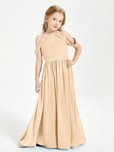 Robes de Demoiselle d'Honneur Junior à Hors de l'Épaule de Rêve Pêche