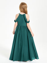 Robes de Demoiselle d'Honneur Junior à Hors de l'Épaule de Rêve Paon
