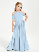 Robes de Demoiselle d'Honneur Junior à Hors de l'Épaule de Rêve Bleu Ciel