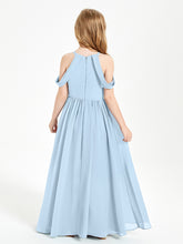 Robes de Demoiselle d'Honneur Junior à Hors de l'Épaule de Rêve Bleu Ciel