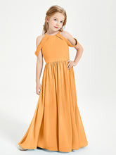Robes de Demoiselle d'Honneur Junior à Hors de l'Épaule de Rêve Mandarine