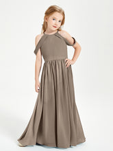 Robes de Demoiselle d'Honneur Junior à Hors de l'Épaule de Rêve Taupe