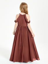 Robes de Demoiselle d'Honneur Junior à Hors de l'Épaule de Rêve Terracotta