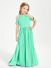 Robes de Demoiselle d'Honneur Junior à Hors de l'Épaule de Rêve Turquoise
