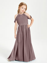 Robes de Demoiselle d'Honneur Junior à Hors de l'Épaule de Rêve Vintage Mauve
