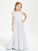 Robes de Demoiselle d'Honneur Junior à Hors de l'Épaule de Rêve Blanc