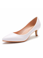 Chaussures Féminines à Talons Kitten et Bout Pointu Simples