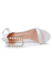 Chaussures Féminines à Talon Aiguille et Bride Cheville à Bout Ouvert