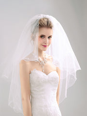 Voile de mariée à piping