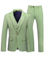 Costume Pour Hommes Trois Pièces à Col Cranté et à un Bouton
