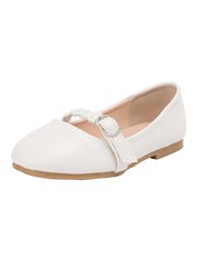 Chaussures Mary Jane blanches avec boucle