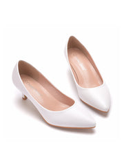 Chaussures Féminines à Talons Kitten et Bout Pointu Simples