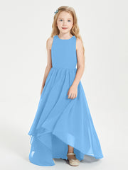 Junior Robes de Demoiselle d'Honneur Asymétriques Exquises Bleu