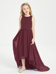Junior Robes de Demoiselle d'Honneur Asymétriques Exquises Cabernet