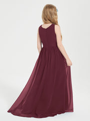 Junior Robes de Demoiselle d'Honneur Asymétriques Exquises Cabernet