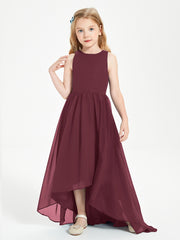 Junior Robes de Demoiselle d'Honneur Asymétriques Exquises Cabernet