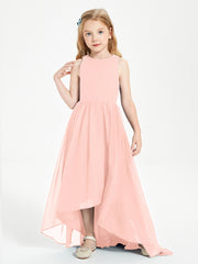 Junior Robes de Demoiselle d'Honneur Asymétriques Exquises Corail