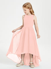 Junior Robes de Demoiselle d'Honneur Asymétriques Exquises Corail