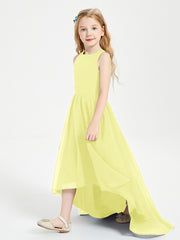 Junior Robes de Demoiselle d'Honneur Asymétriques Exquises Jonquille