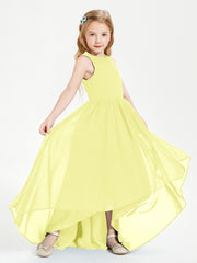 Junior Robes de Demoiselle d'Honneur Asymétriques Exquises Jonquille