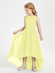 Junior Robes de Demoiselle d'Honneur Asymétriques Exquises Jonquille