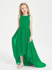 Junior Robes de Demoiselle d'Honneur Asymétriques Exquises Emeraude