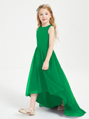Junior Robes de Demoiselle d'Honneur Asymétriques Exquises Emeraude