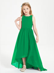 Junior Robes de Demoiselle d'Honneur Asymétriques Exquises Emeraude