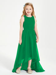 Junior Robes de Demoiselle d'Honneur Asymétriques Exquises Emeraude