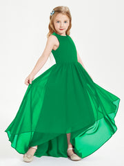 Junior Robes de Demoiselle d'Honneur Asymétriques Exquises Emeraude