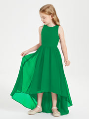Junior Robes de Demoiselle d'Honneur Asymétriques Exquises Emeraude