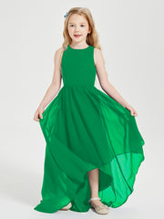 Junior Robes de Demoiselle d'Honneur Asymétriques Exquises Emeraude