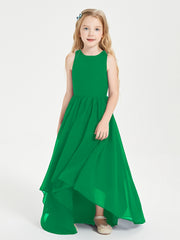 Junior Robes de Demoiselle d'Honneur Asymétriques Exquises Emeraude