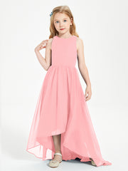 Junior Robes de Demoiselle d'Honneur Asymétriques Exquises Flamant