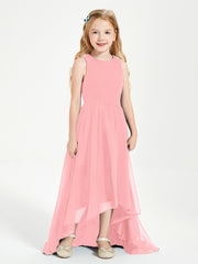 Junior Robes de Demoiselle d'Honneur Asymétriques Exquises Flamant