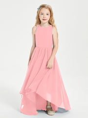 Junior Robes de Demoiselle d'Honneur Asymétriques Exquises Flamant