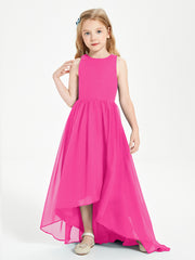 Junior Robes de Demoiselle d'Honneur Asymétriques Exquises Fuchsia